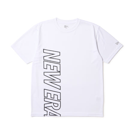 半袖 テックTシャツ Vertical Logo ホワイト | パフォーマンスアパレル
