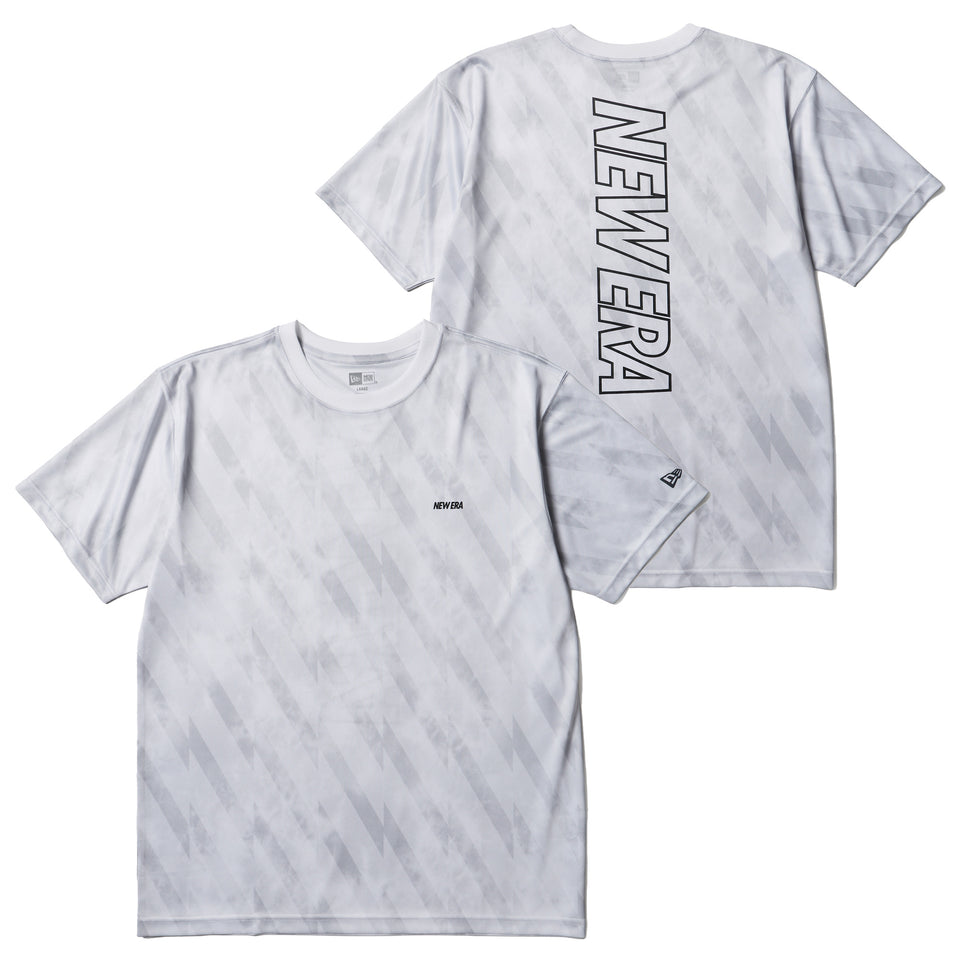 半袖 テックTシャツ タイダイ Allover Wordmark Logo ホワイト | パフォーマンスアパレル