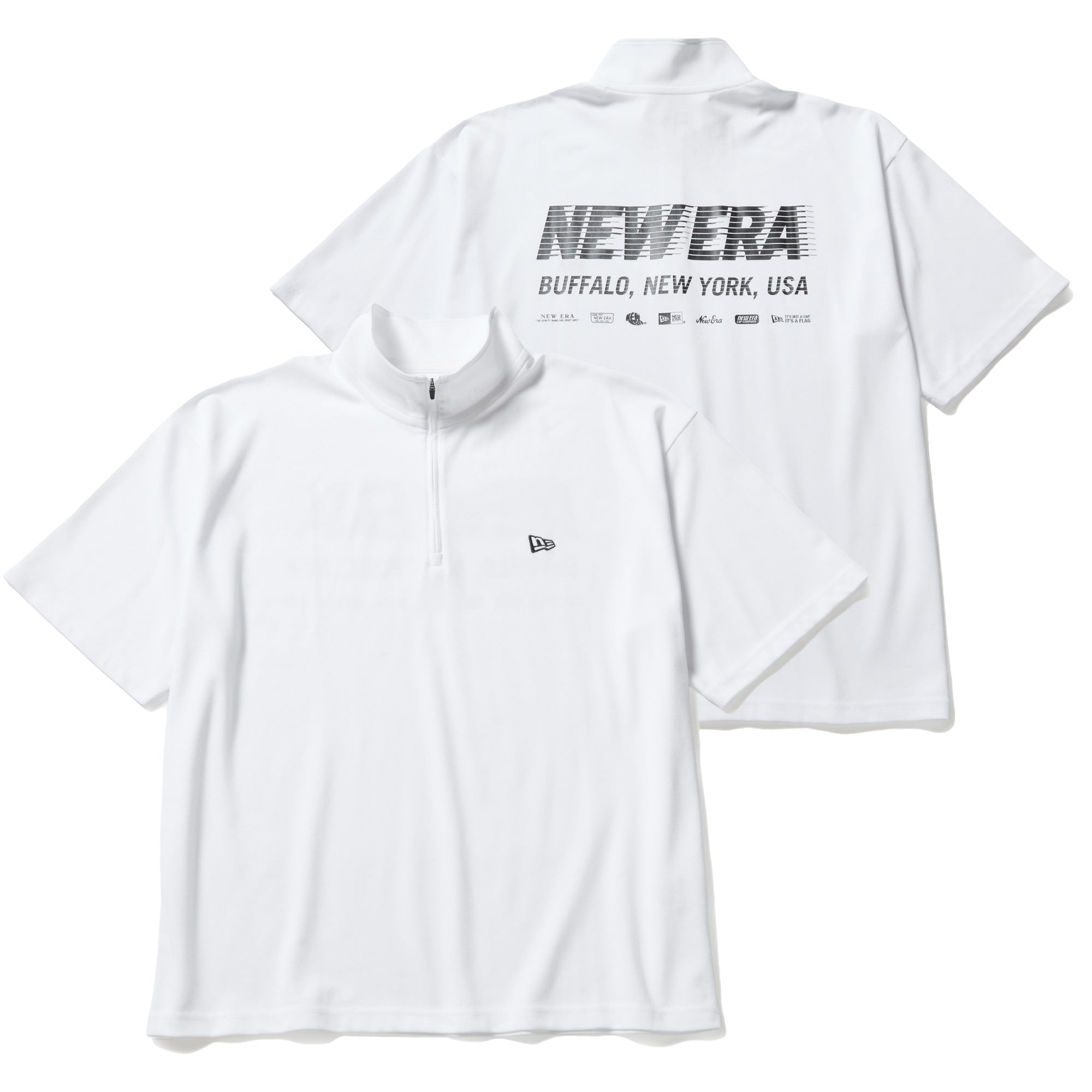 半袖 オーバーサイズド パフォーマンス ハーフジップ Tシャツ