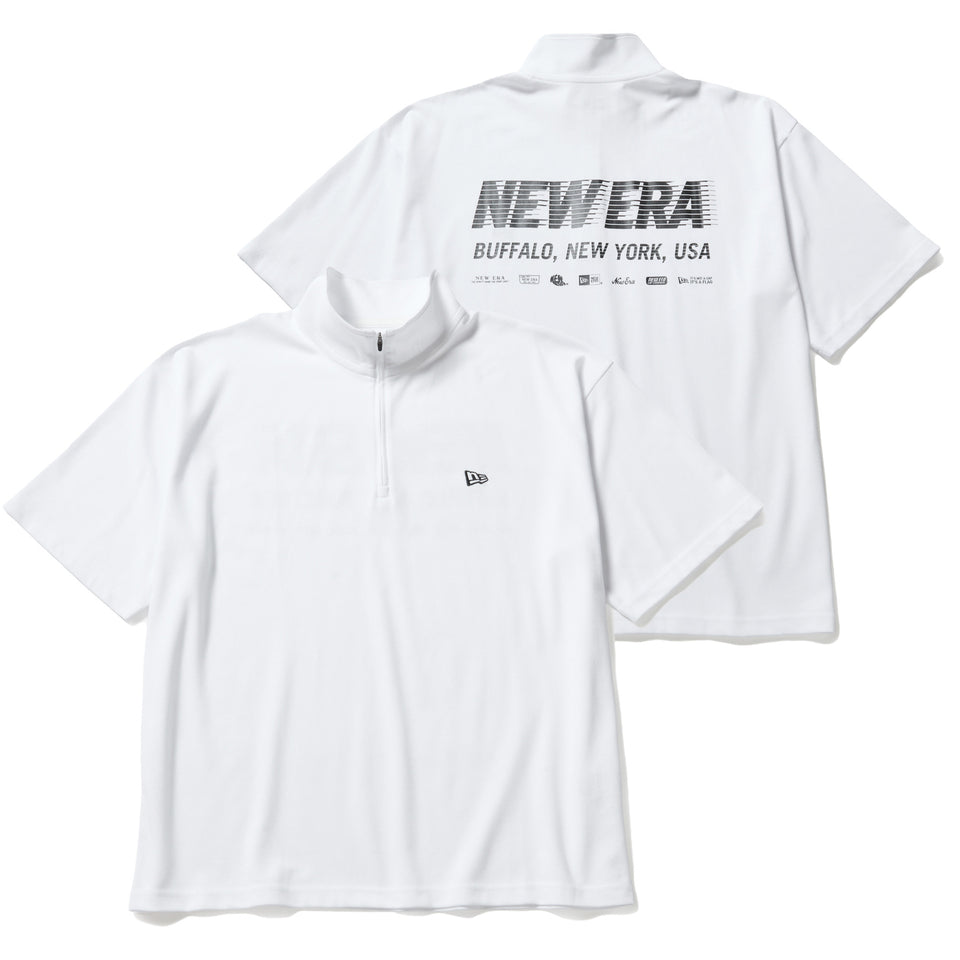 半袖 オーバーサイズド パフォーマンス ハーフジップ Tシャツ