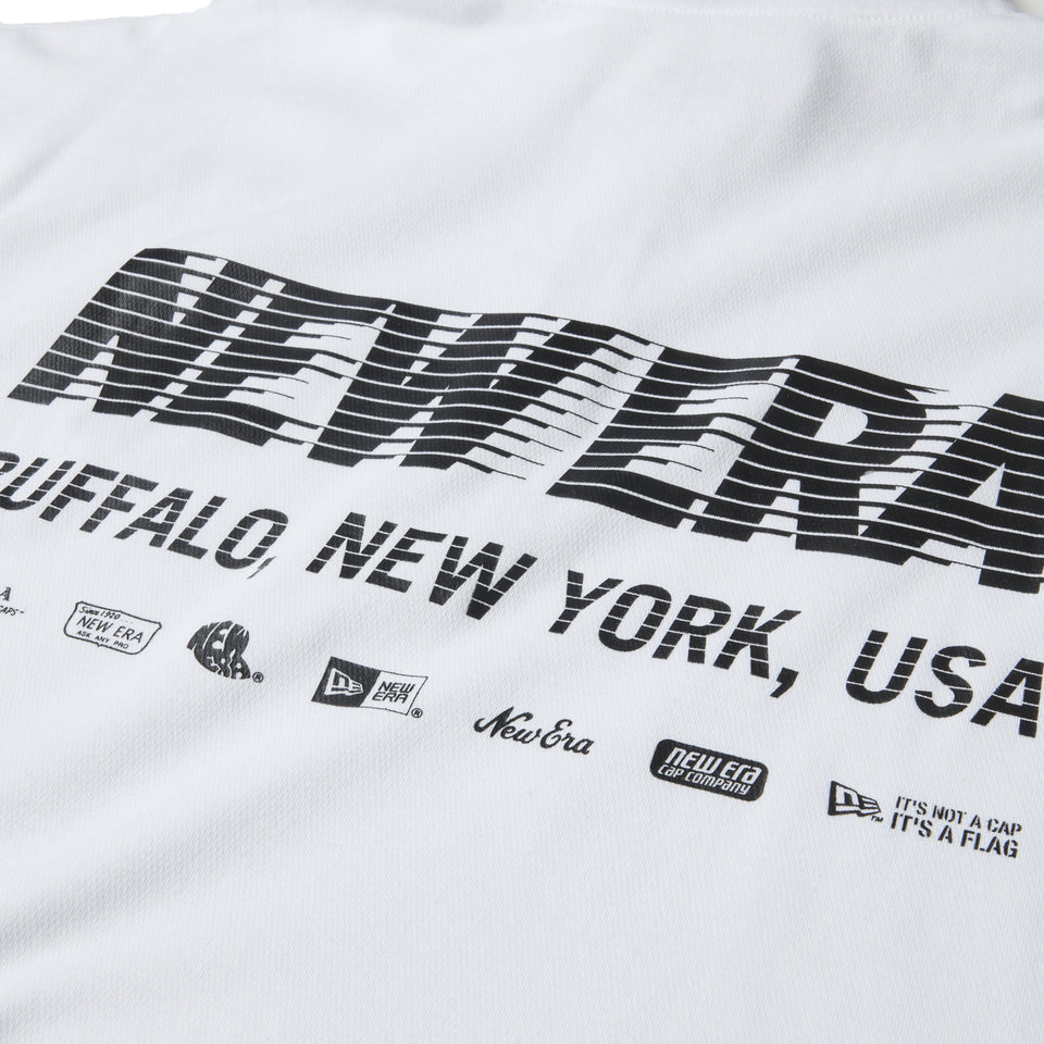 半袖 オーバーサイズド パフォーマンス ハーフジップ Tシャツ アーカイブロゴ ホワイト | パフォーマンスアパレル | NEW ERA ニューエラ公式オンラインストア