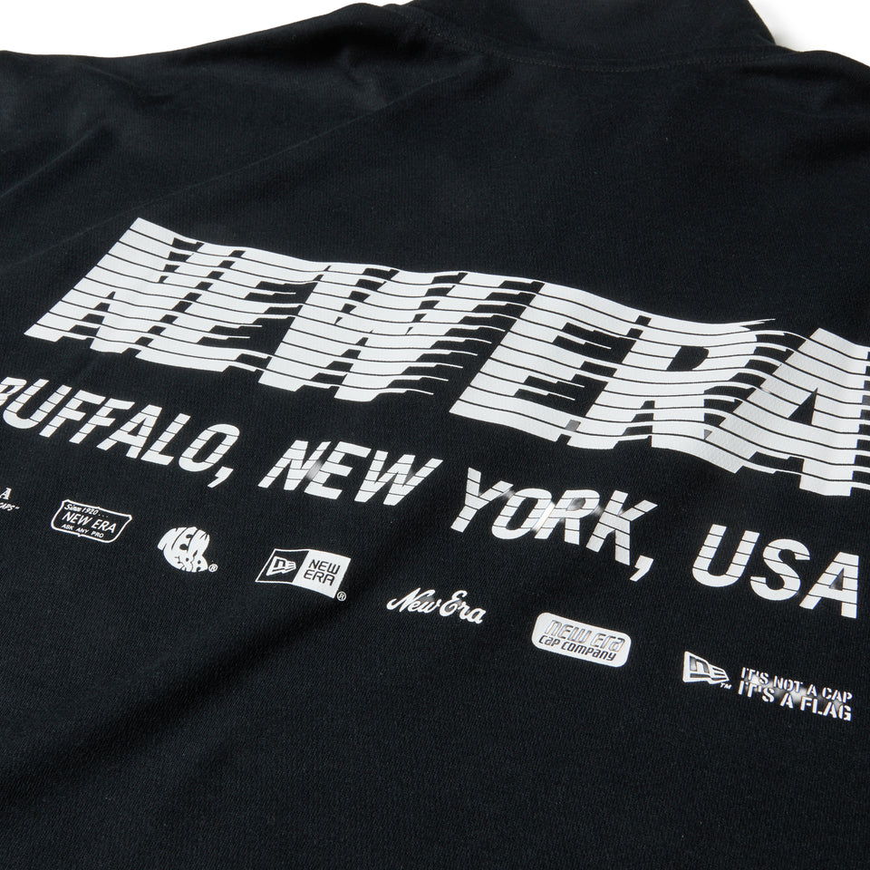 半袖 オーバーサイズド パフォーマンス ハーフジップ Tシャツ アーカイブロゴ ブラック | パフォーマンスアパレル | NEW ERA ニューエラ公式オンラインストア