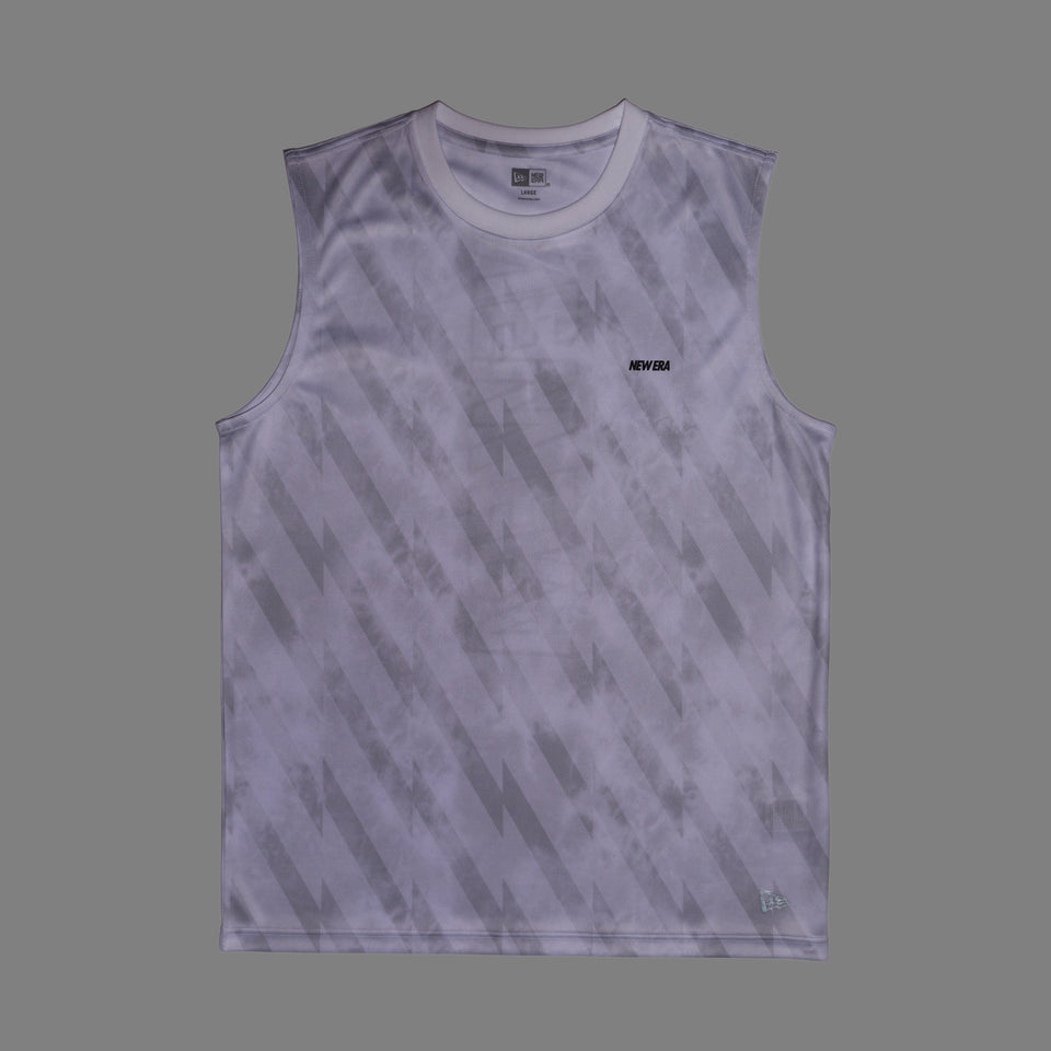 スリーブレス テックTシャツ タイダイ Allover Wordmark Logo ホワイト | パフォーマンスアパレル | NEW ERA ニューエラ公式オンラインストア