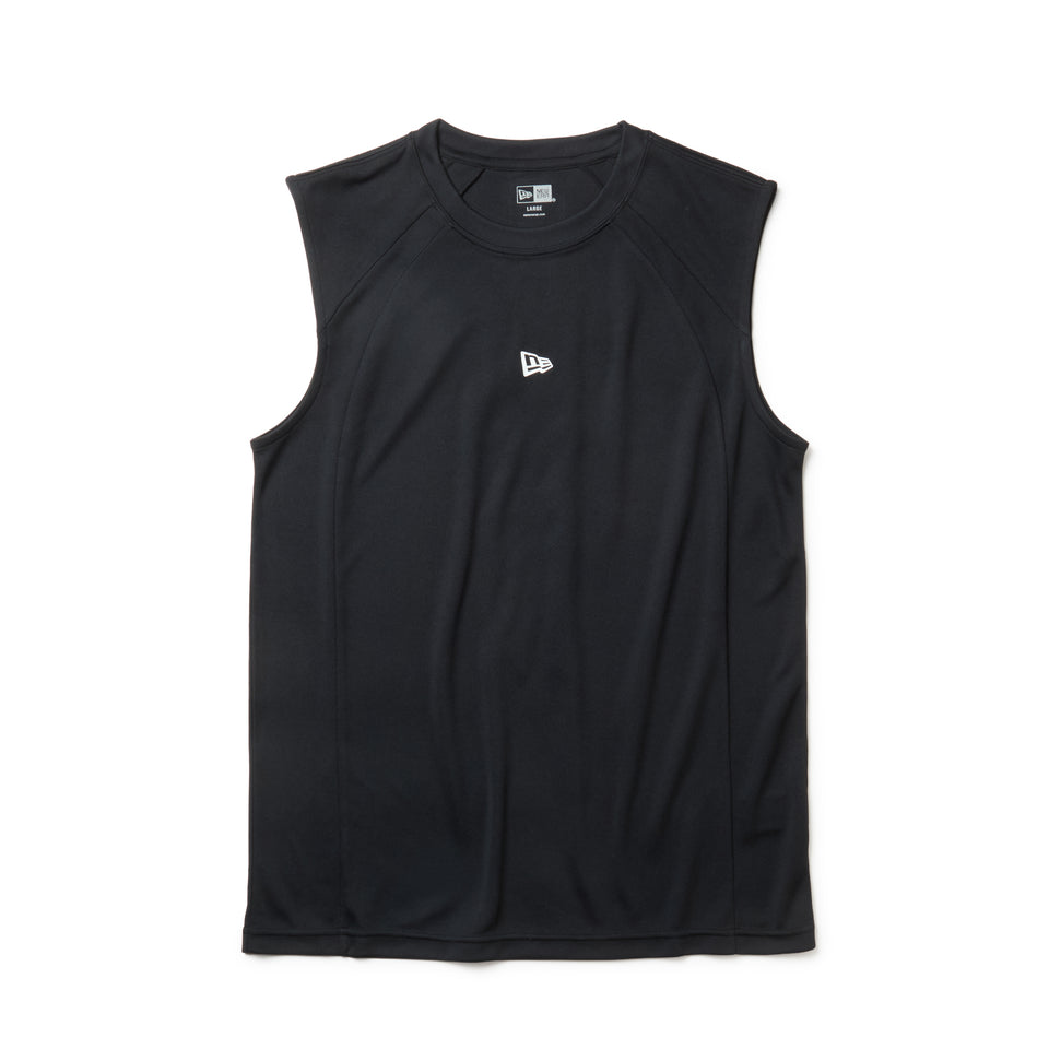 スリーブレス テック Tシャツ Vertical ロゴ ブラック | パフォーマンスアパレル | NEW ERA ニューエラ公式オンラインストア