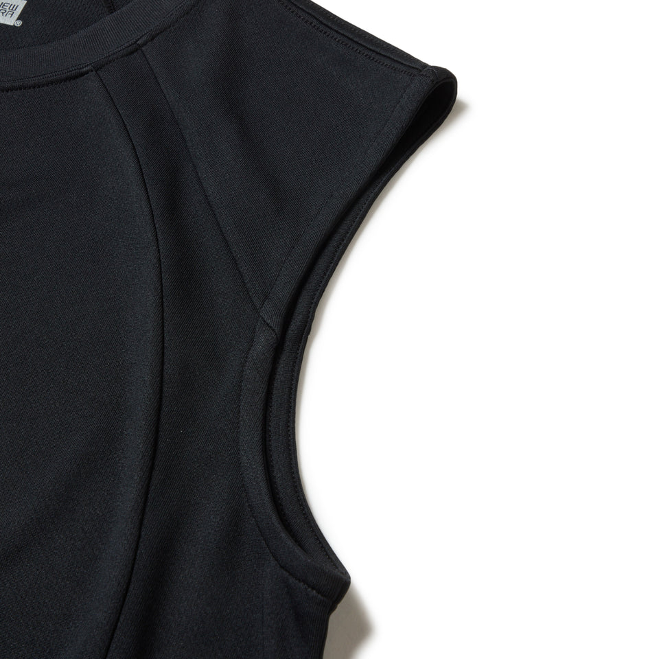 スリーブレス テック Tシャツ Vertical ロゴ ブラック | パフォーマンスアパレル | NEW ERA ニューエラ公式オンラインストア
