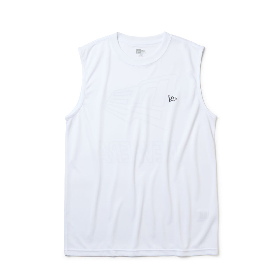 スリーブレス テック Tシャツ Outline Logo ホワイト | パフォーマンスアパレル | NEW ERA ニューエラ公式オンラインストア