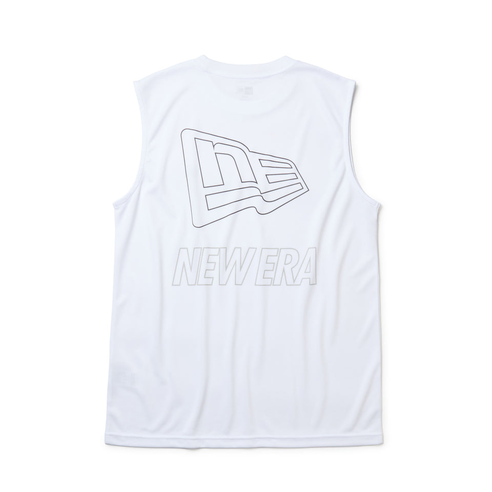 スリーブレス テック Tシャツ Outline Logo ホワイト | パフォーマンスアパレル | NEW ERA ニューエラ公式オンラインストア