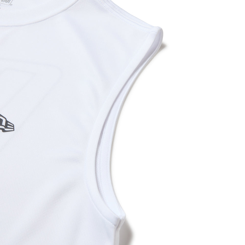 スリーブレス テック Tシャツ Outline Logo ホワイト | パフォーマンスアパレル | NEW ERA ニューエラ公式オンラインストア