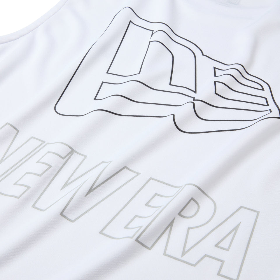スリーブレス テック Tシャツ Outline Logo ホワイト | パフォーマンスアパレル | NEW ERA ニューエラ公式オンラインストア