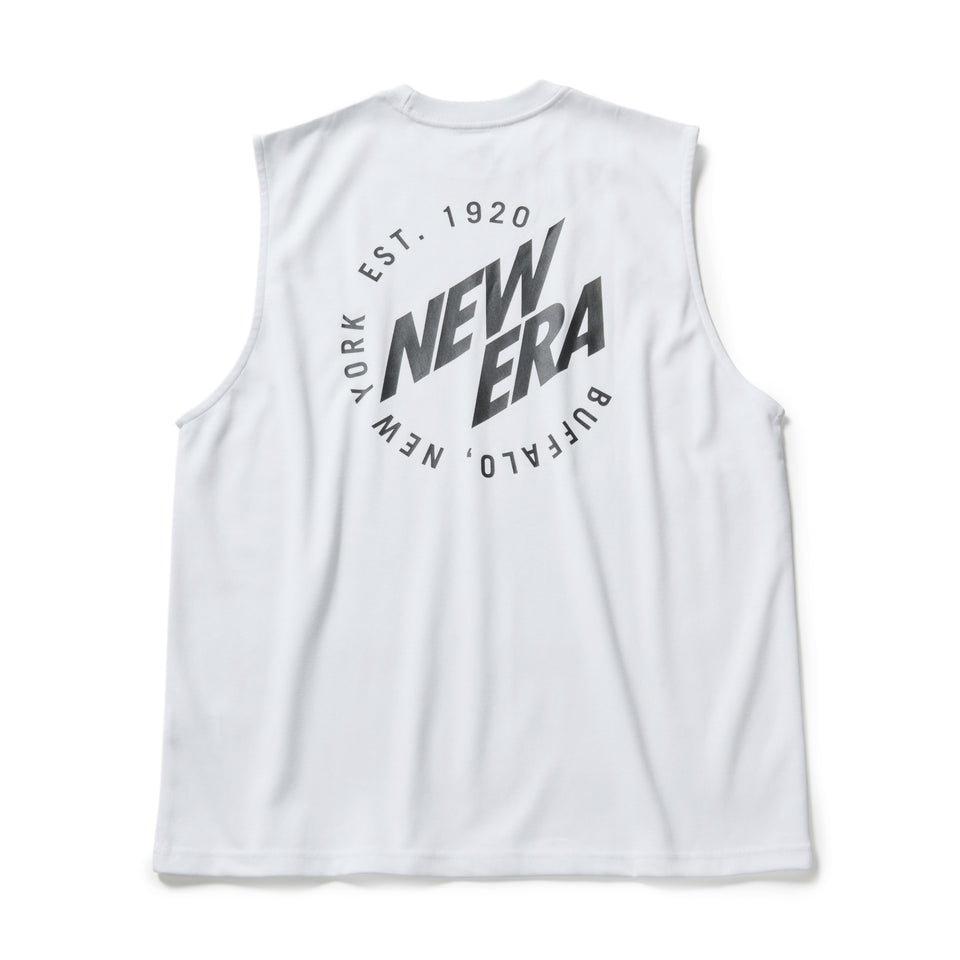 スリーブレス オーバーサイズド パフォーマンス Tシャツ Tee Circle BNYNE ホワイト | パフォーマンスアパレル | NEW ERA ニューエラ公式オンラインストア