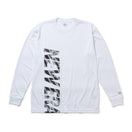 長袖 テック Tシャツ バーティカルロゴ ホワイト｜パフォーマンスアパレル | NEW ERA ニューエラ公式オンラインストア