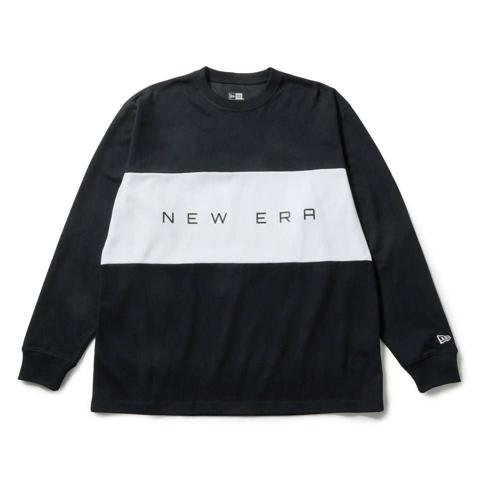 長袖 オーバーサイズド パフォーマンス Tシャツ Panel ブラック