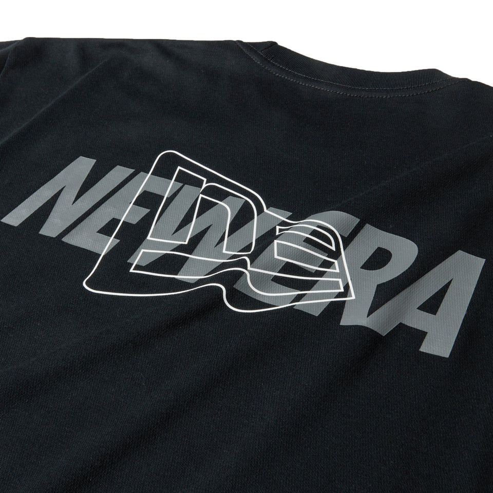 長袖 オーバーサイズド パフォーマンス Tシャツ Overlap Logo ブラック｜パフォーマンスアパレル | NEW ERA ニューエラ公式オンラインストア