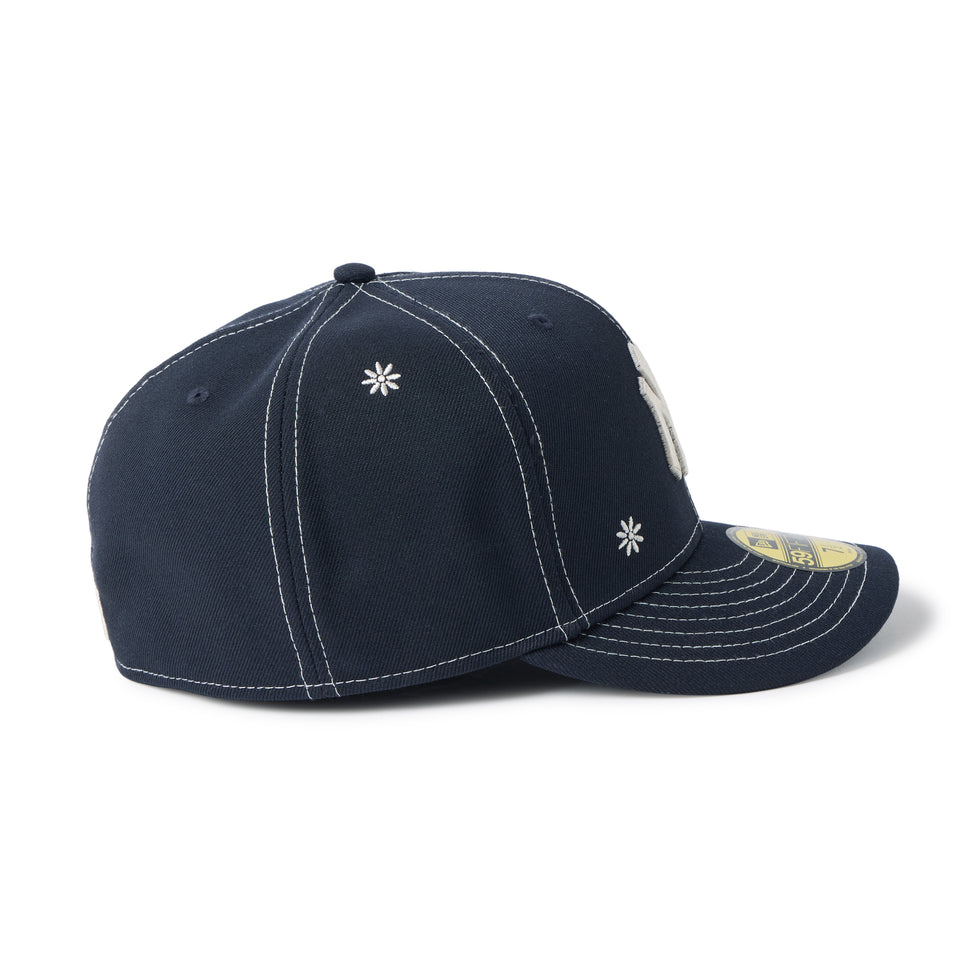 PC 59FIFTY Flower Embroidery ニューヨーク・ヤンキース ネイビー