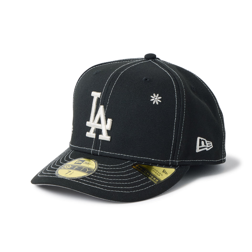 PC 59FIFTY Flower Embroidery ロサンゼルス・ドジャース ブラック