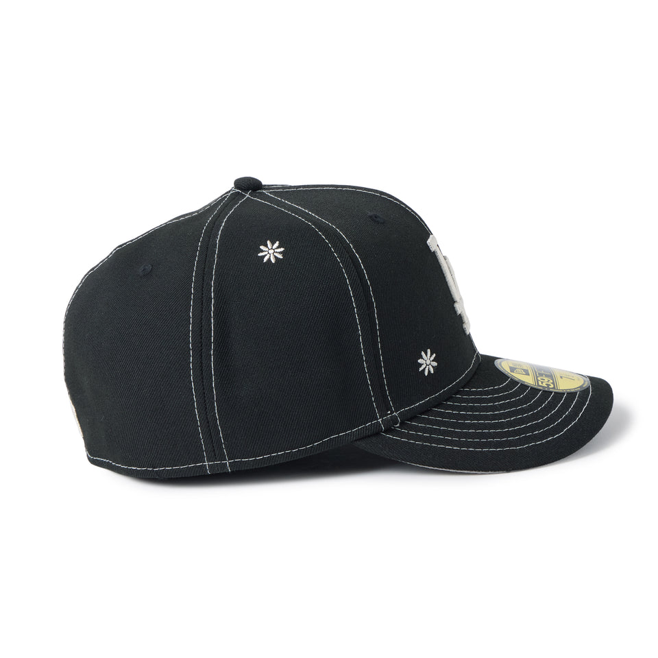 PC 59FIFTY Flower Embroidery ロサンゼルス・ドジャース ブラック | NEW ERA ニューエラ公式オンラインストア