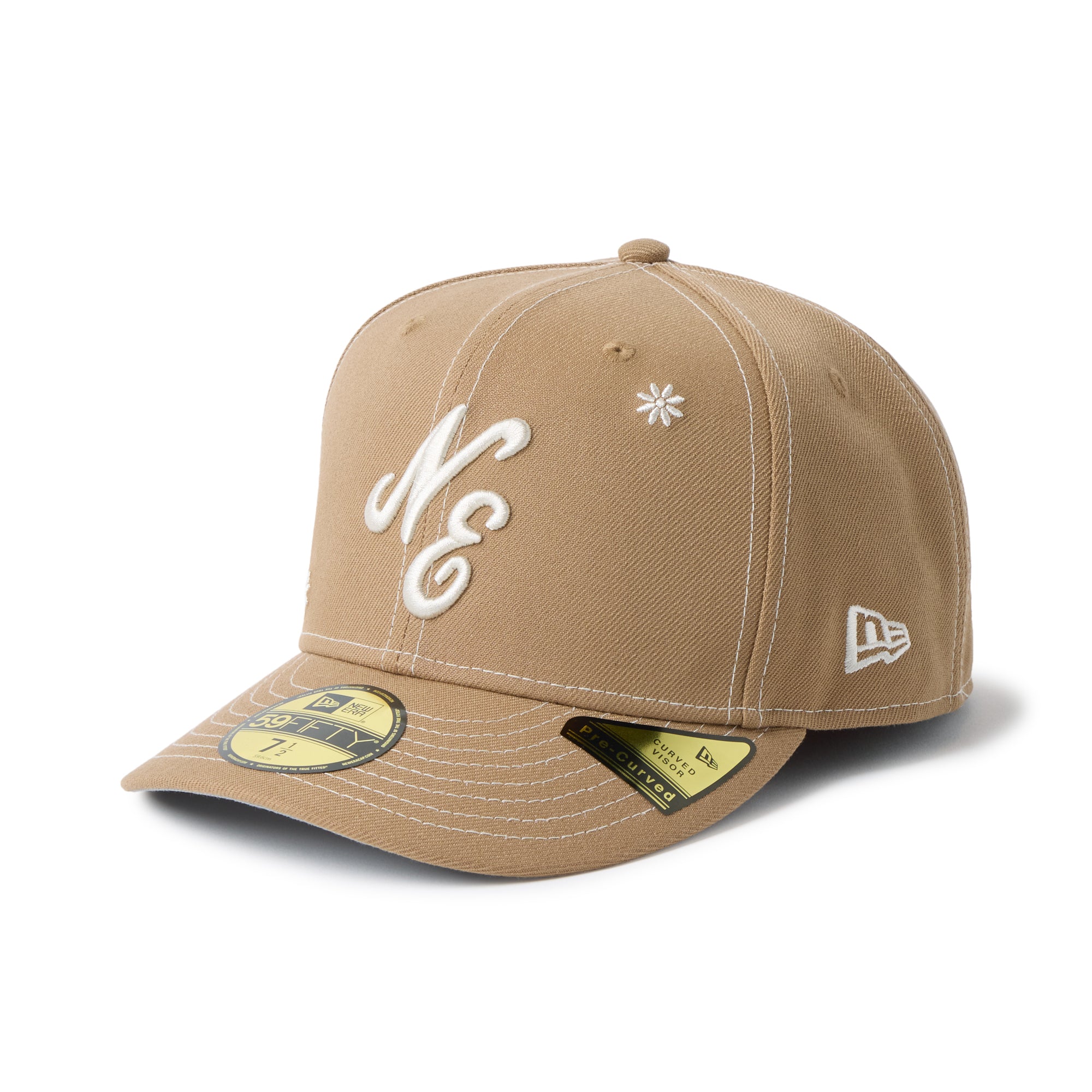 PC 59FIFTY Flower Embroidery クラシックロゴ カーキ | ニューエラ