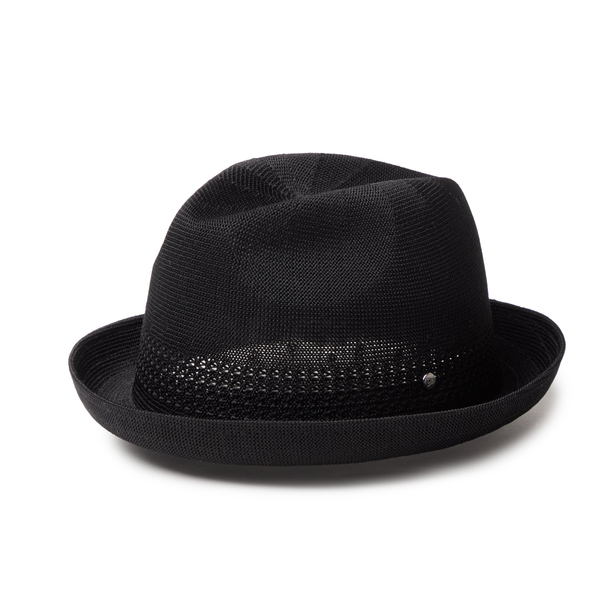 ニットフェドーラ Knit Fedora ブラック メタルピン シルバー