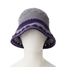 クロシェ ニットバケット Crochet Knit Border グラファイト/ダークパープル | NEW ERA ニューエラ公式オンラインストア