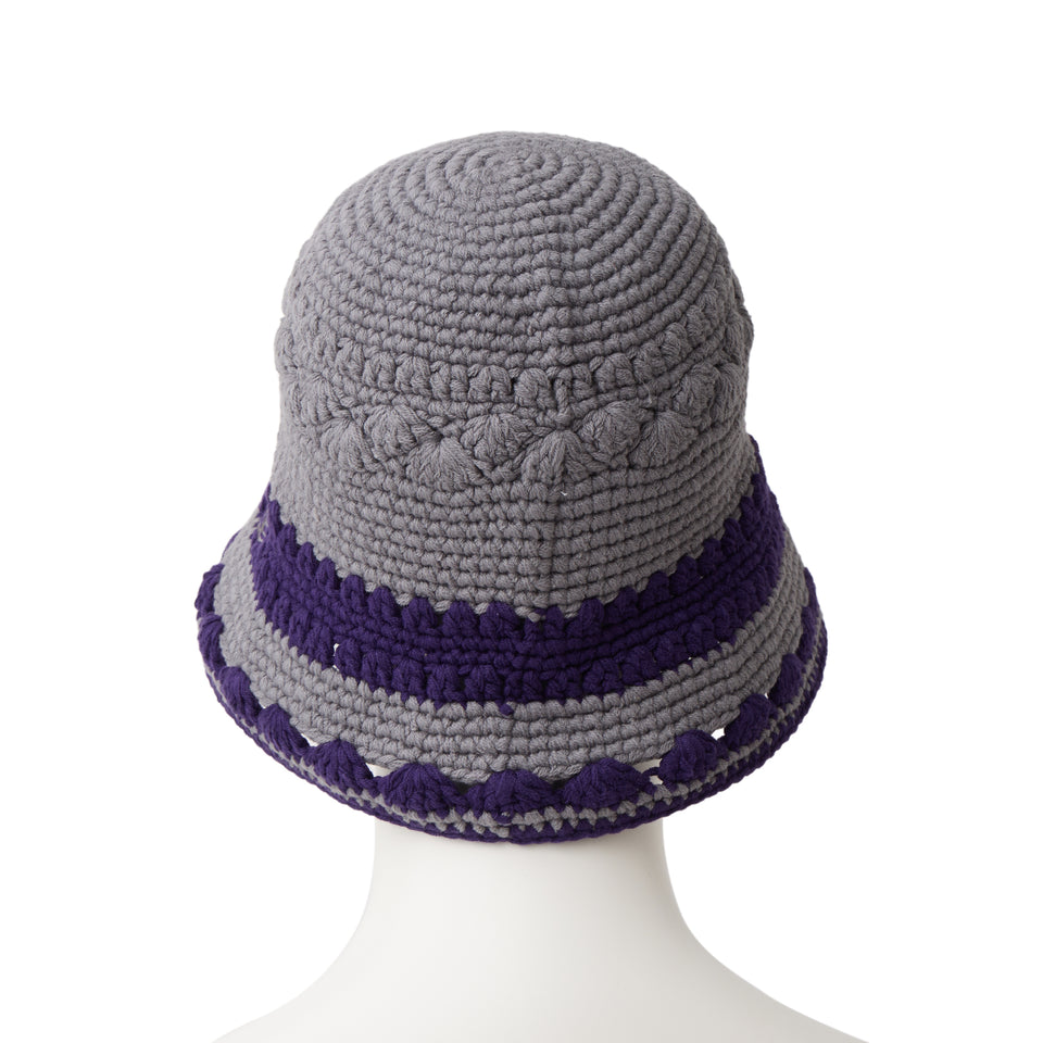 クロシェ ニットバケット Crochet Knit Border グラファイト/ダークパープル | NEW ERA ニューエラ公式オンラインストア