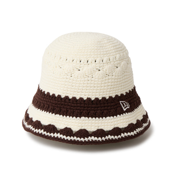 クロシェ ニットバケット ボーダー Crochet Knit Border クローム