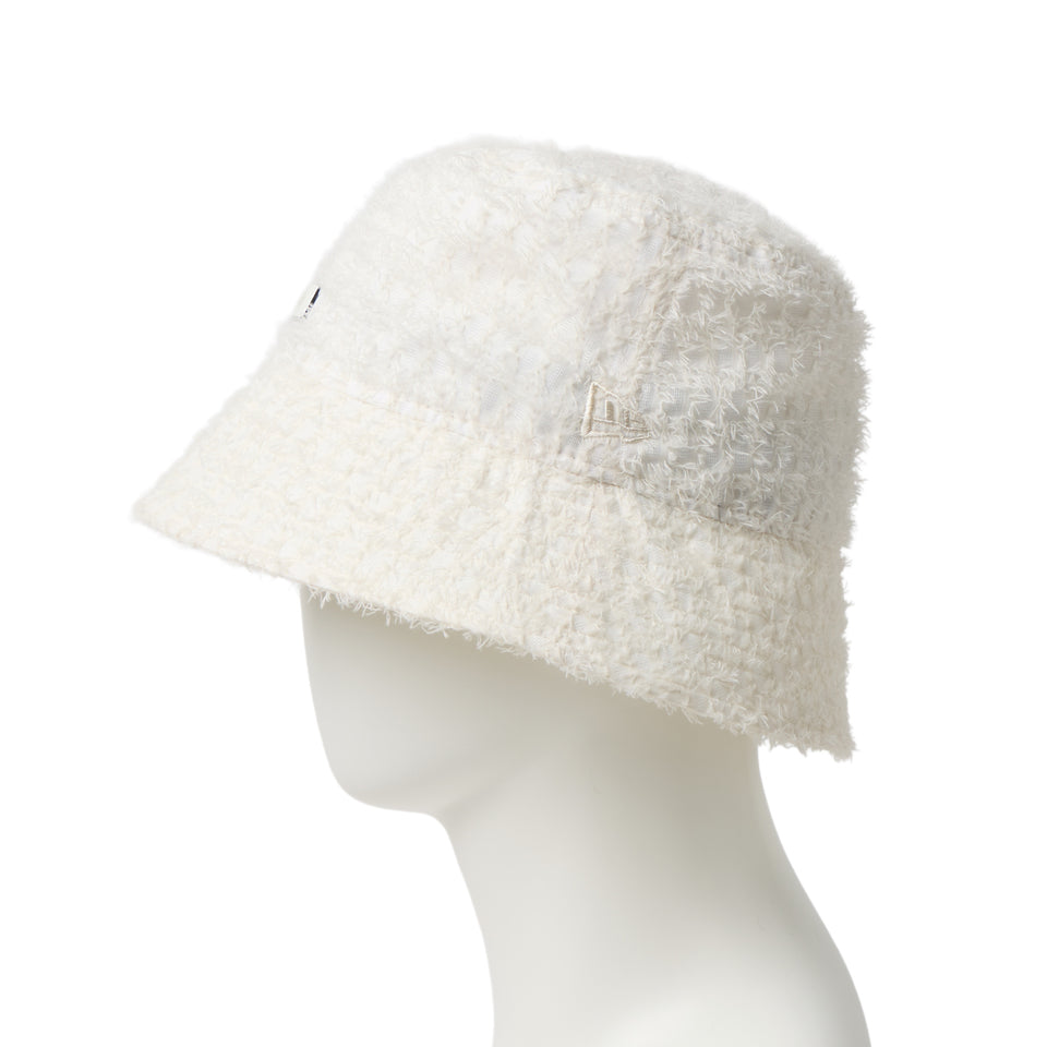 新品　ニューエラ　バケット　ハット　セーラープリム　ファー　アイボリー　S/M バケット01 セーラーブリム Micro Fur Rhinestone アイボリー