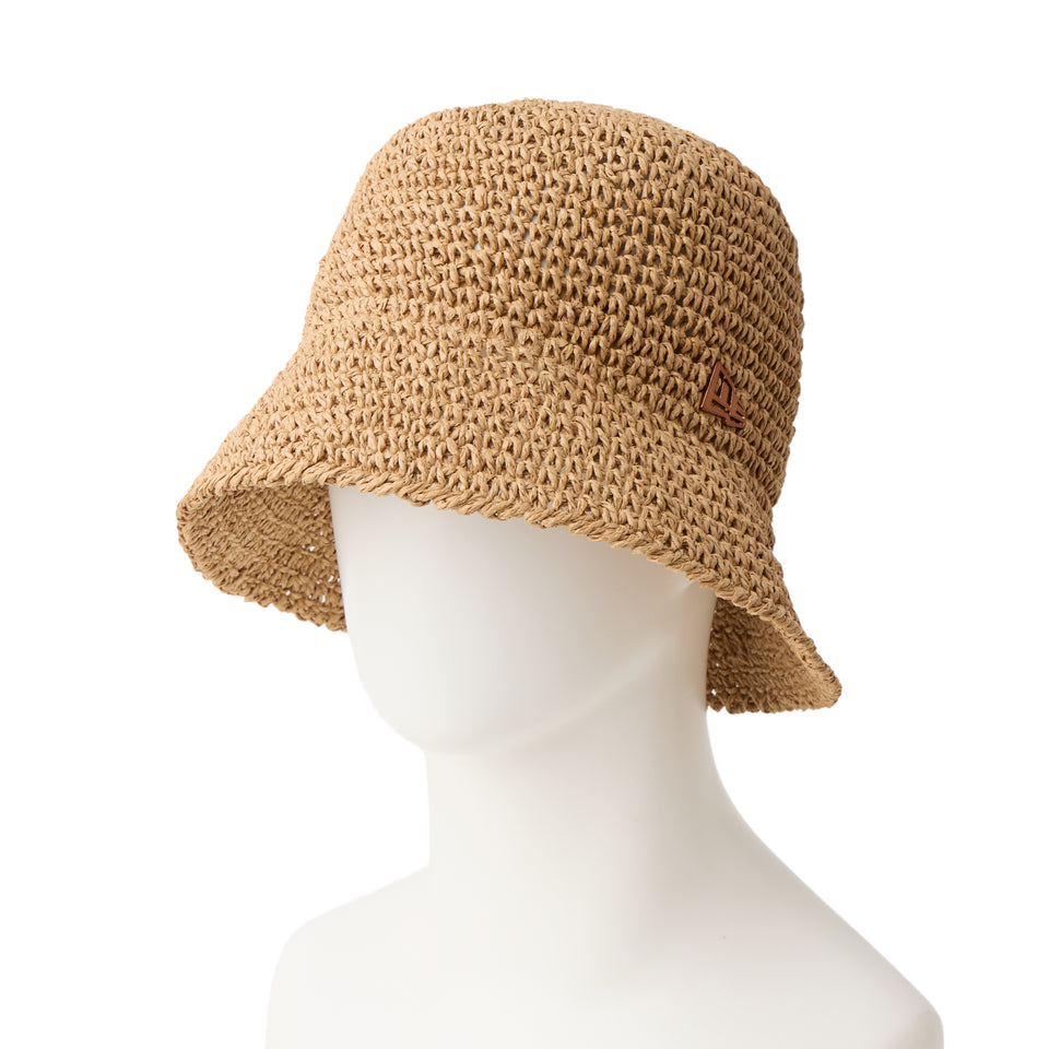 バケット01 セーラーブリム Paper Crochet Hat ベーシック ベージュ