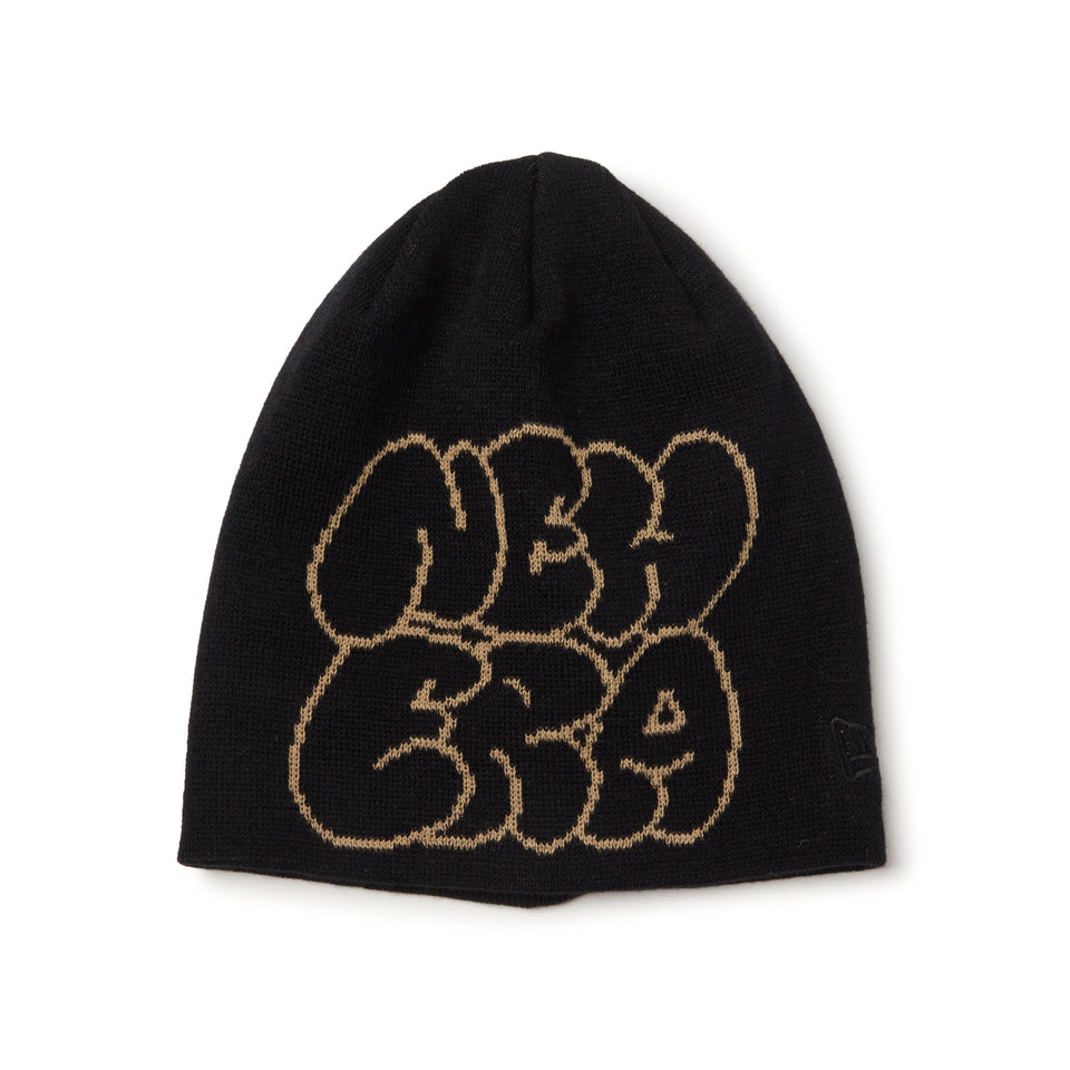 ベーシック ビーニー Cool Max Hollow Logo ジャガードロゴ ブラック