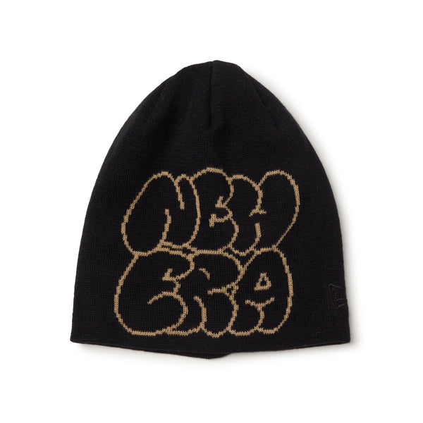 ベーシック ビーニー Cool Max Hollow Logo ジャガードロゴ ブラック