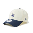 9FORTY MLB Beige Sweat Band ニューヨーク・ヤンキース  クロームホワイト/ナイトシフトネイビー | NEW ERA ニューエラ公式オンラインストア