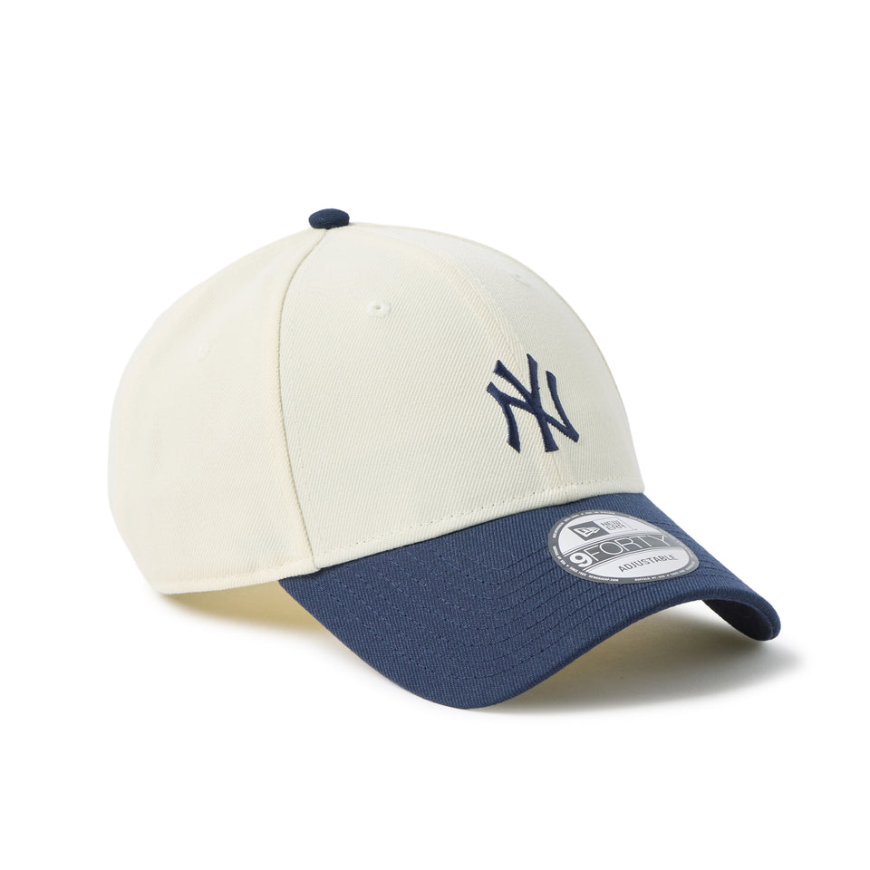 9FORTY MLB Beige Sweat Band ニューヨーク・ヤンキース  クロームホワイト/ナイトシフトネイビー | NEW ERA ニューエラ公式オンラインストア