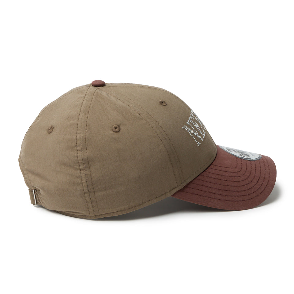 9FORTY NEW ERA Rhinestone ラインストーン モス/ブラウン
