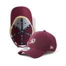 9FORTY MLB ベージュ スウェットバンド ロサンゼルス・ドジャース シティーコネクトロゴ フロステッドバーガンディー