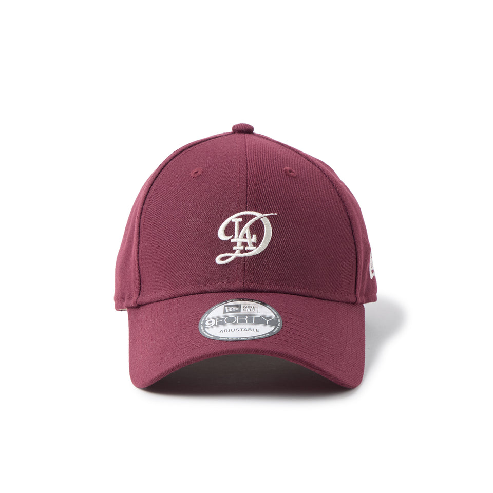 9FORTY MLB Beige Sweat Band ロサンゼルス・ドジャース シティーコネクトロゴ フロステッドバーガンディー | NEW ERA ニューエラ公式オンラインストア