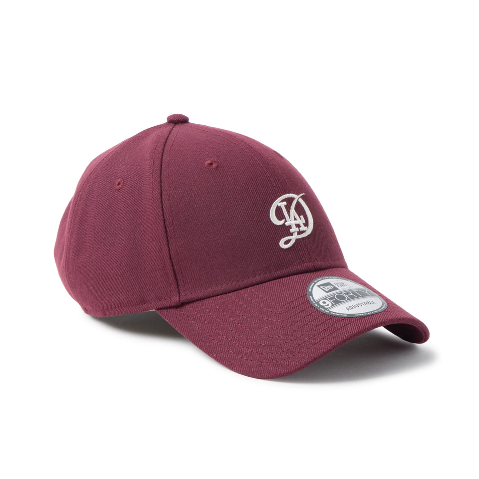 9FORTY MLB Beige Sweat Band ロサンゼルス・ドジャース シティーコネクトロゴ フロステッドバーガンディー | NEW ERA ニューエラ公式オンラインストア