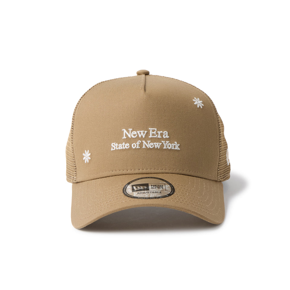 9FORTY A-Frame トラッカー Flower Embroidery カーキ | NEW ERA ニューエラ公式オンラインストア