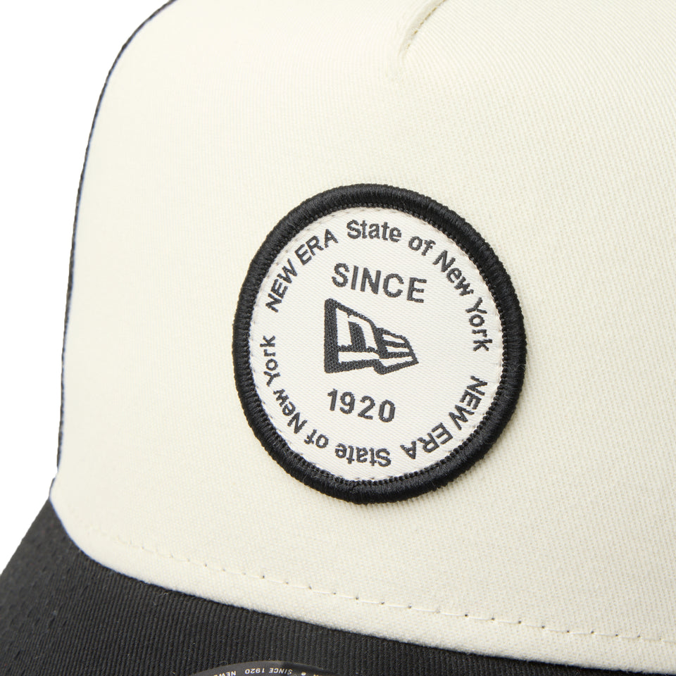 9FORTY A-Frame トラッカー Round Patch クロームホワイト/ブラック | NEW ERA ニューエラ公式オンラインストア