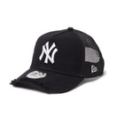 9FORTY A-Frame トラッカー MLB Damaged Cap ニューヨーク・ヤンキース ブラック | NEW ERA ニューエラ公式オンラインストア
