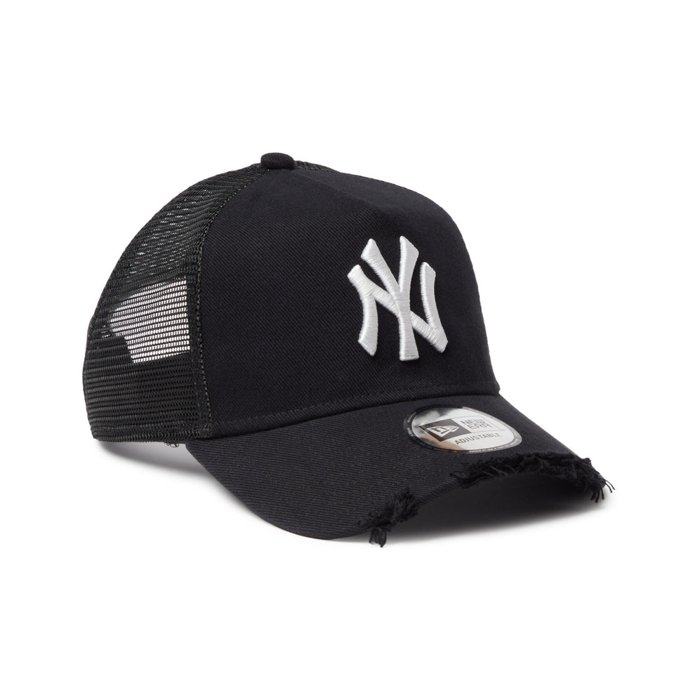 9FORTY A-Frame トラッカー MLB Damaged Cap ニューヨーク・ヤンキース ブラック | NEW ERA ニューエラ公式オンラインストア