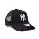 9FORTY A-Frame トラッカー MLB Damaged Cap ニューヨーク・ヤンキース ブラック | NEW ERA ニューエラ公式オンラインストア
