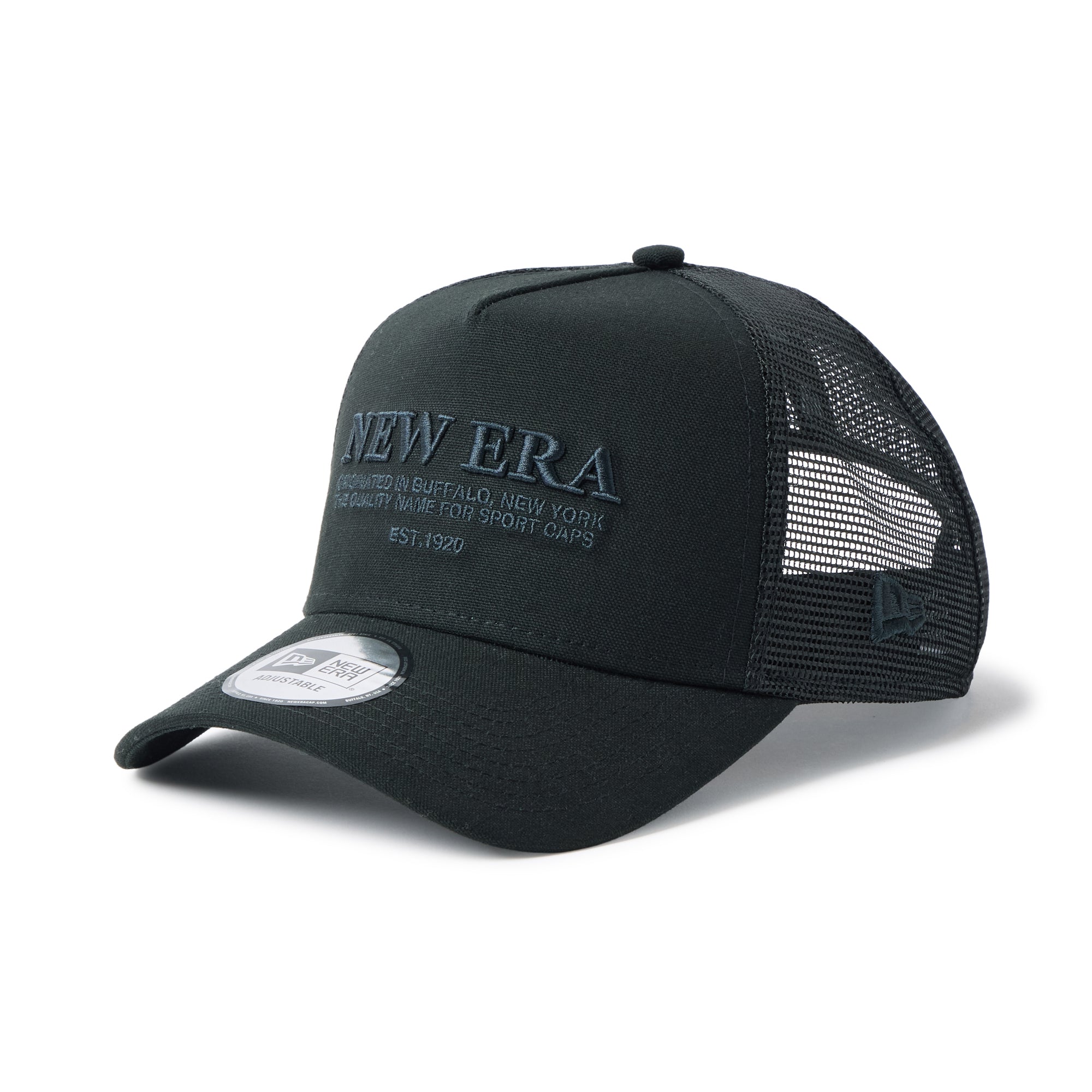 9FORTY A-Frame トラッカー Duck Canvas NEW ERAロゴ ブラック