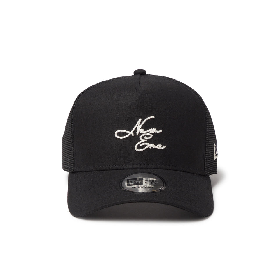 9FORTY A-Frame トラッカー Cotton Linen コットンリネン New Era ブラック | NEW ERA ニューエラ公式オンラインストア