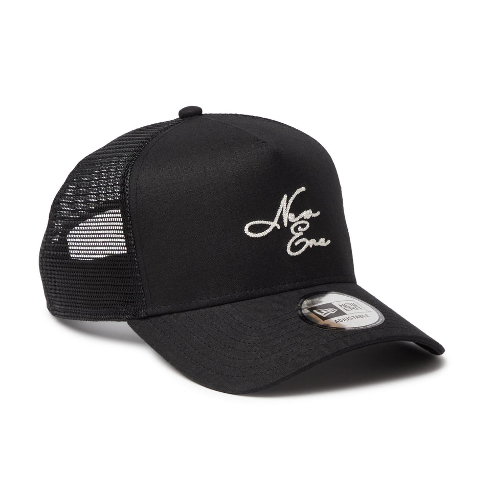 9FORTY A-Frame トラッカー Cotton Linen コットンリネン New Era ブラック | NEW ERA ニューエラ公式オンラインストア