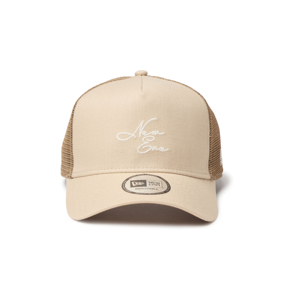 9FORTY A-Frame トラッカー Cotton Linen コットンリネン New Era ライトベージュ | NEW ERA ニューエラ公式オンラインストア