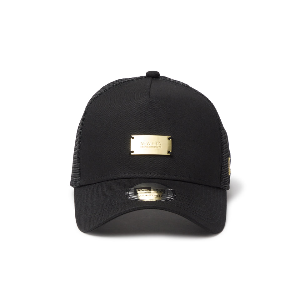 9FORTY A-Frame トラッカー Metal Plate メタルプレート  ブラック / メタリックゴールド  | NEW ERA ニューエラ公式オンラインストア