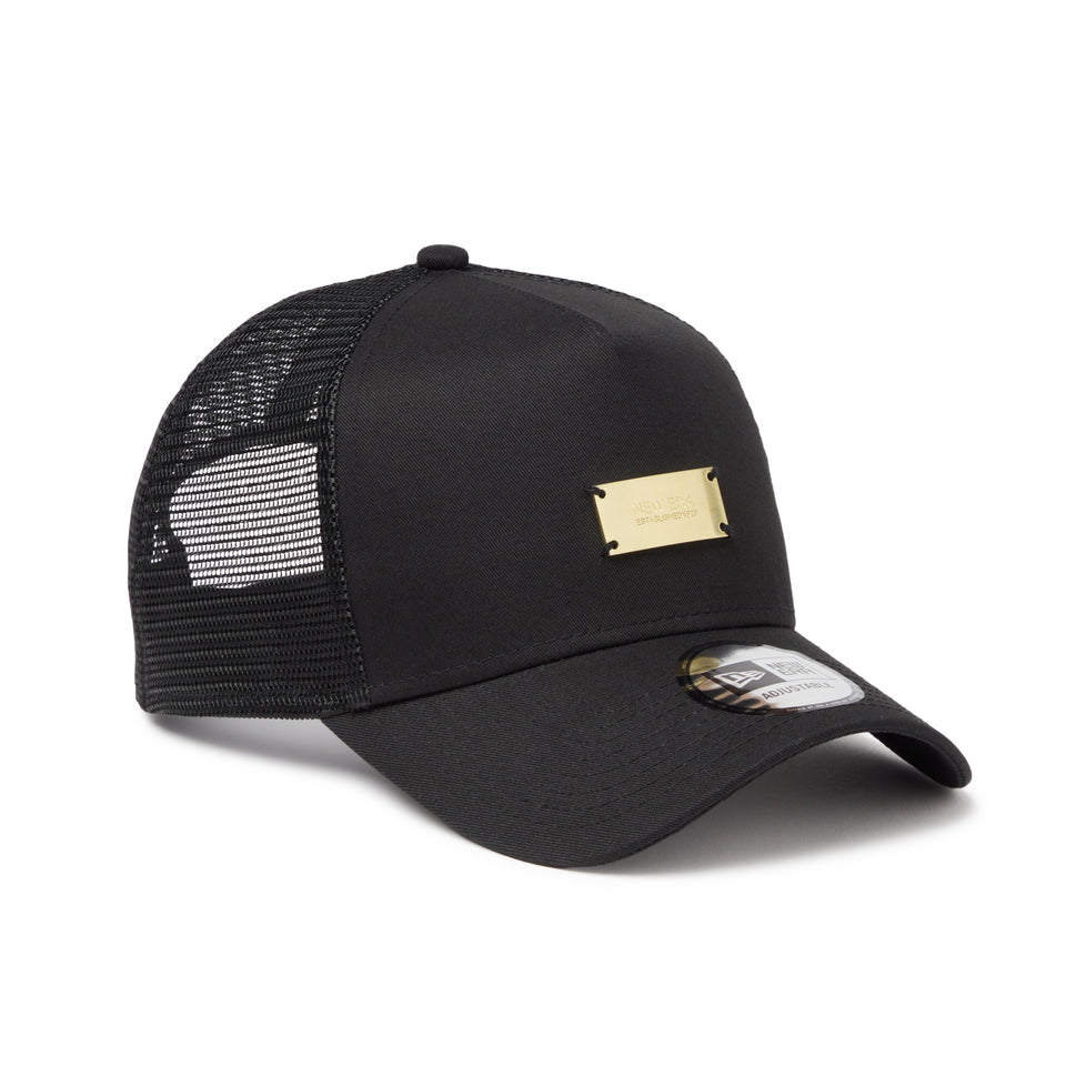 9FORTY A-Frame トラッカー Metal Plate メタルプレート  ブラック / メタリックゴールド  | NEW ERA ニューエラ公式オンラインストア