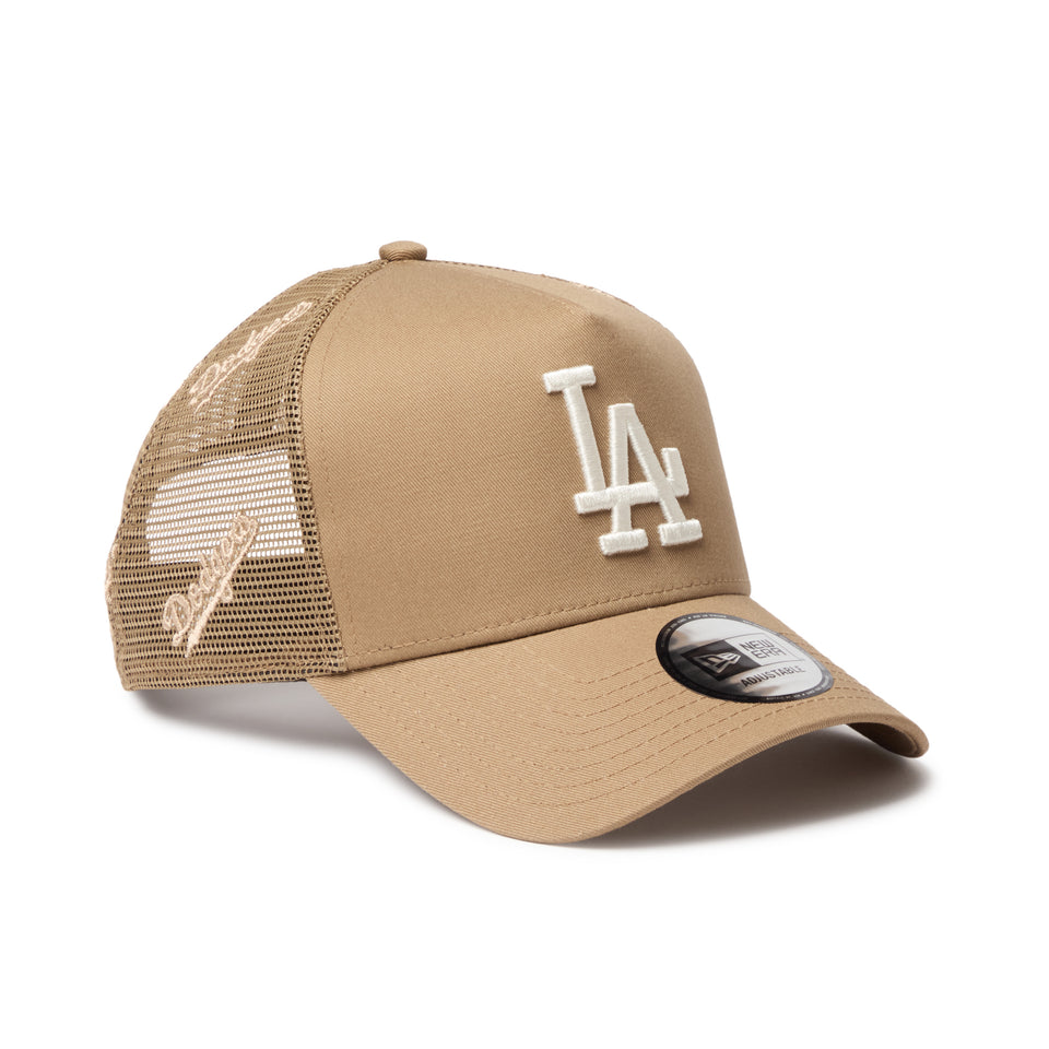 9FORTY A-Frame トラッカー ロサンゼルス・ドジャース MLB Embroidered Mesh カーキ | NEW ERA ニューエラ公式オンラインストア