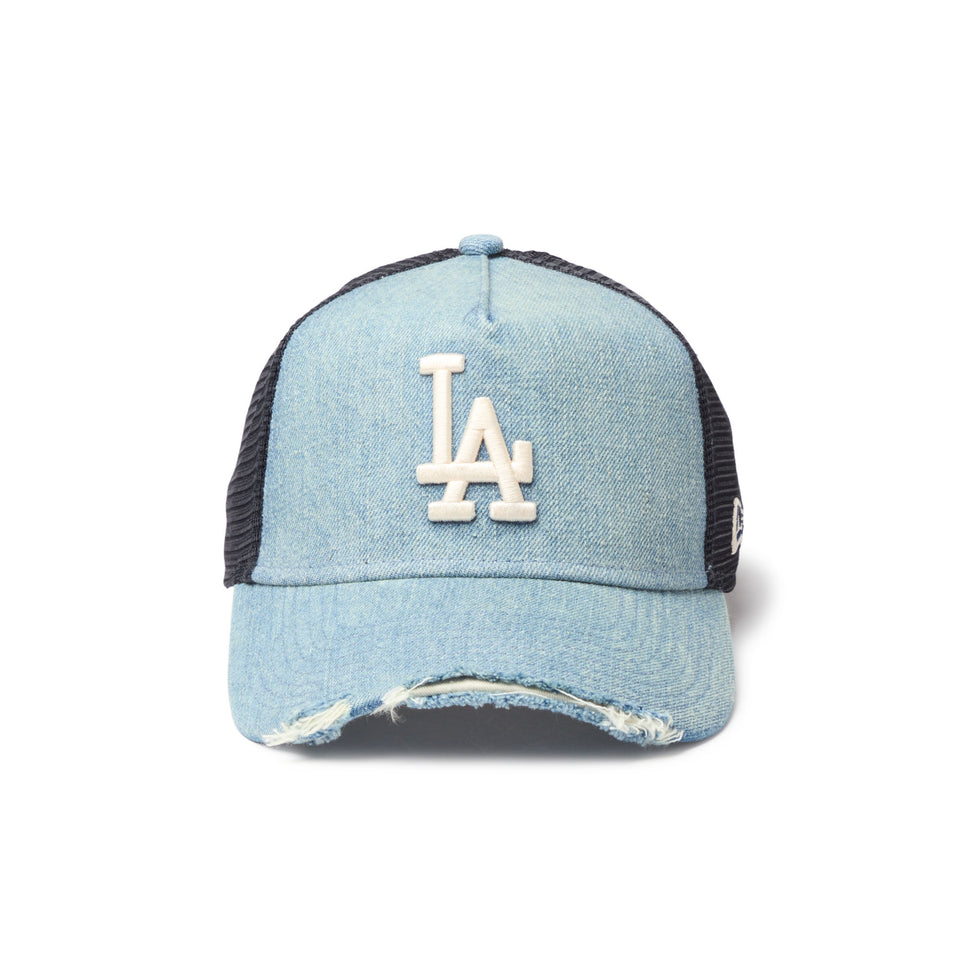 9FORTY A-Frame トラッカー MLB Damaged Cap ロサンゼルス・ドジャース ネイビー | NEW ERA ニューエラ公式オンラインストア
