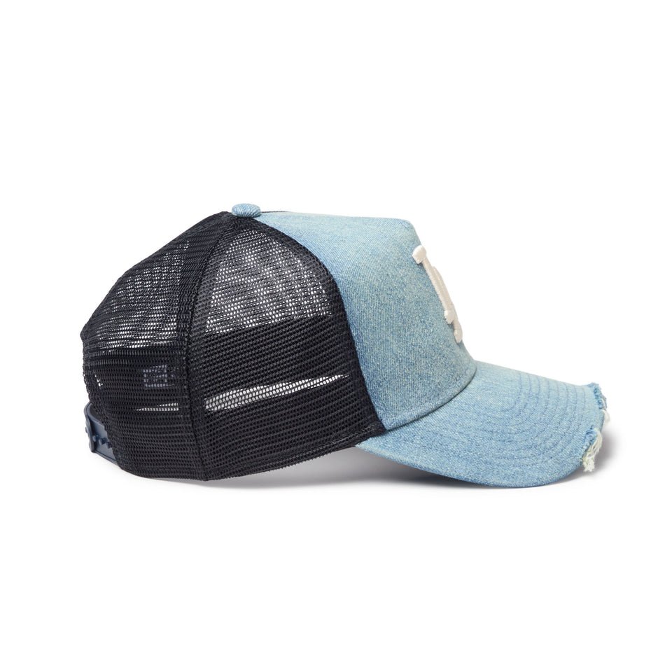 9FORTY A-Frame トラッカー MLB Damaged Cap ロサンゼルス・ドジャース ネイビー | NEW ERA ニューエラ公式オンラインストア