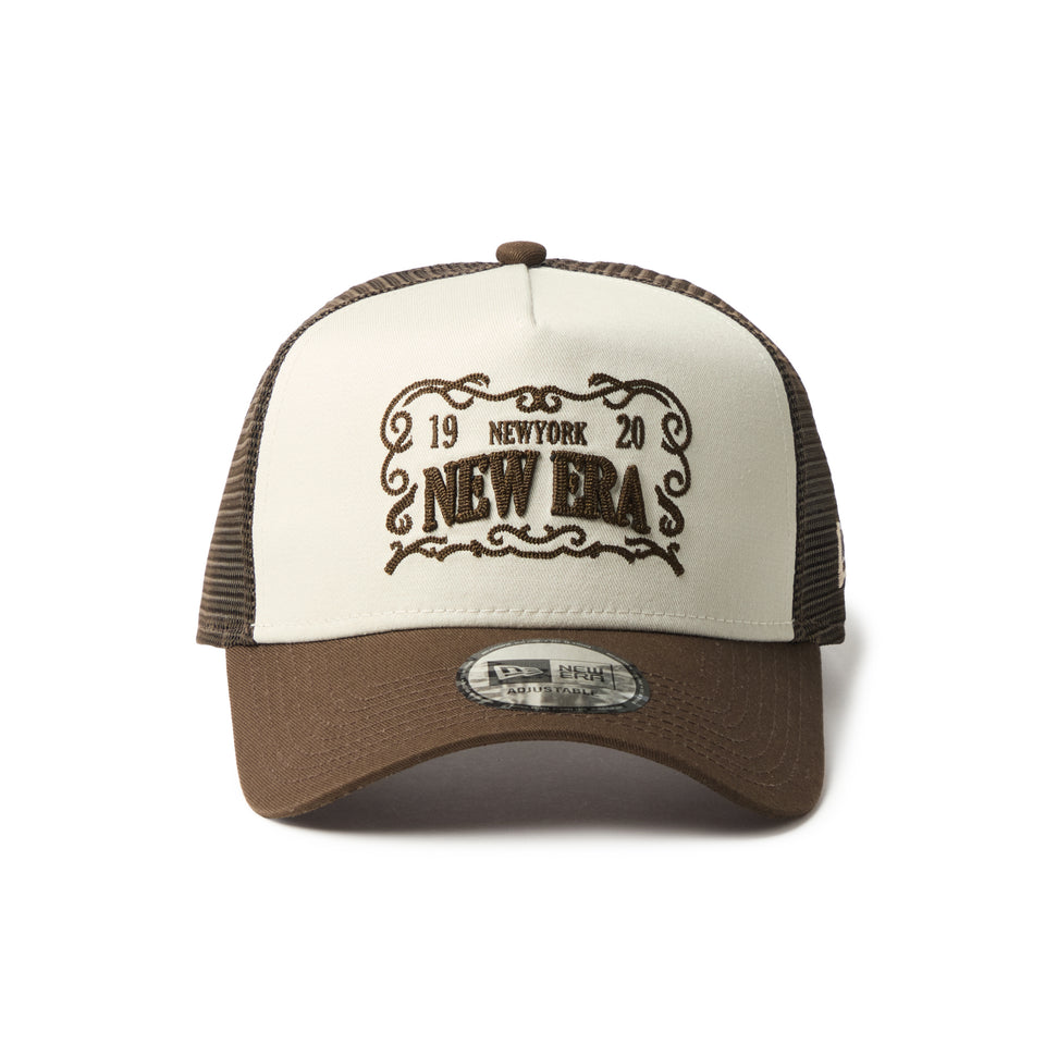 9FORTY A-Frame トラッカー Frame Logo フレームロゴ ストーン/ウォルナット | NEW ERA ニューエラ公式オンラインストア